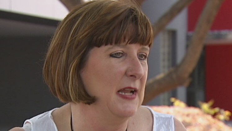 Qld Nurses Union spokeswoman Beth Mohle speaking to the media in Brisbane in October 2012