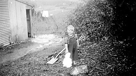 3-year-old Alex at their Summertown house in 1951