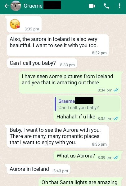 Two WhatsApp message screenshots side by side with lots of text