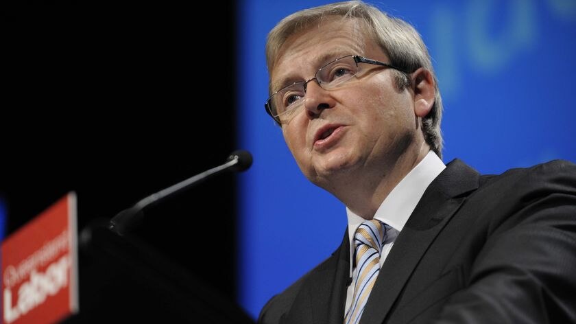 Kevin Rudd at ALP conference