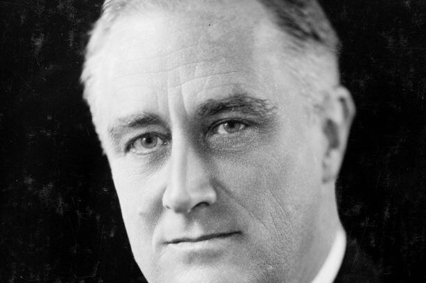 Former US president Franklin D Roosevelt