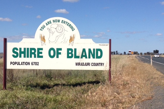 The Bland Shire welcome sign