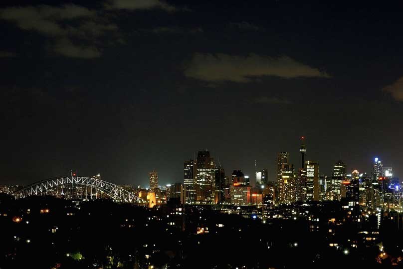 Sydney during Earth Hour