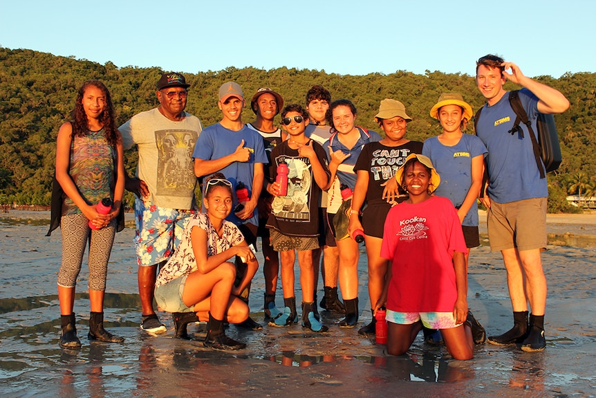 Students from the Burkedin, Ingham and Townsville on Orpheus Island.