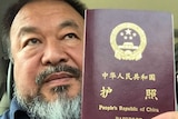 Ai Weiwei with passport