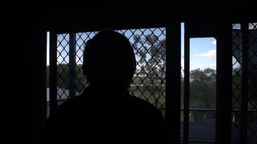 The silhouette of a woman who has experienced domestic violence