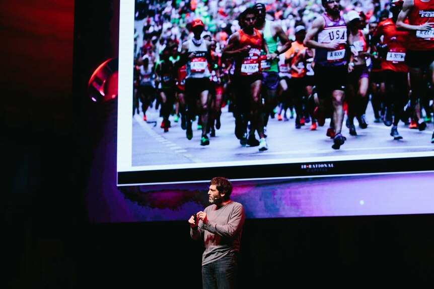 Dan Ariely on stage at the Sohn Hearts & Minds Investment Leaders Conference in Melbourne in November 2018