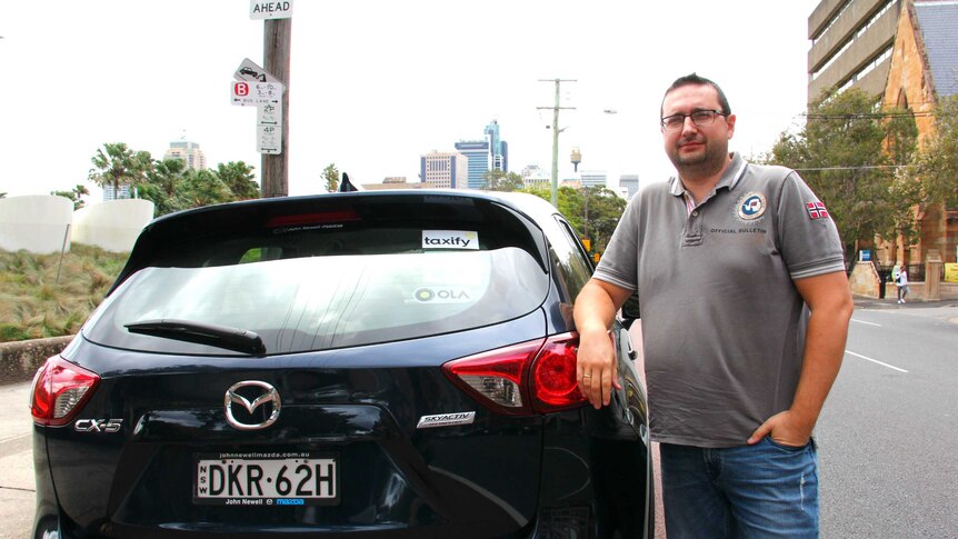 Kostas with his car just outside Sydney