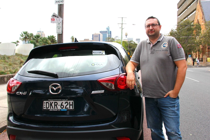 Kostas with his car just outside Sydney