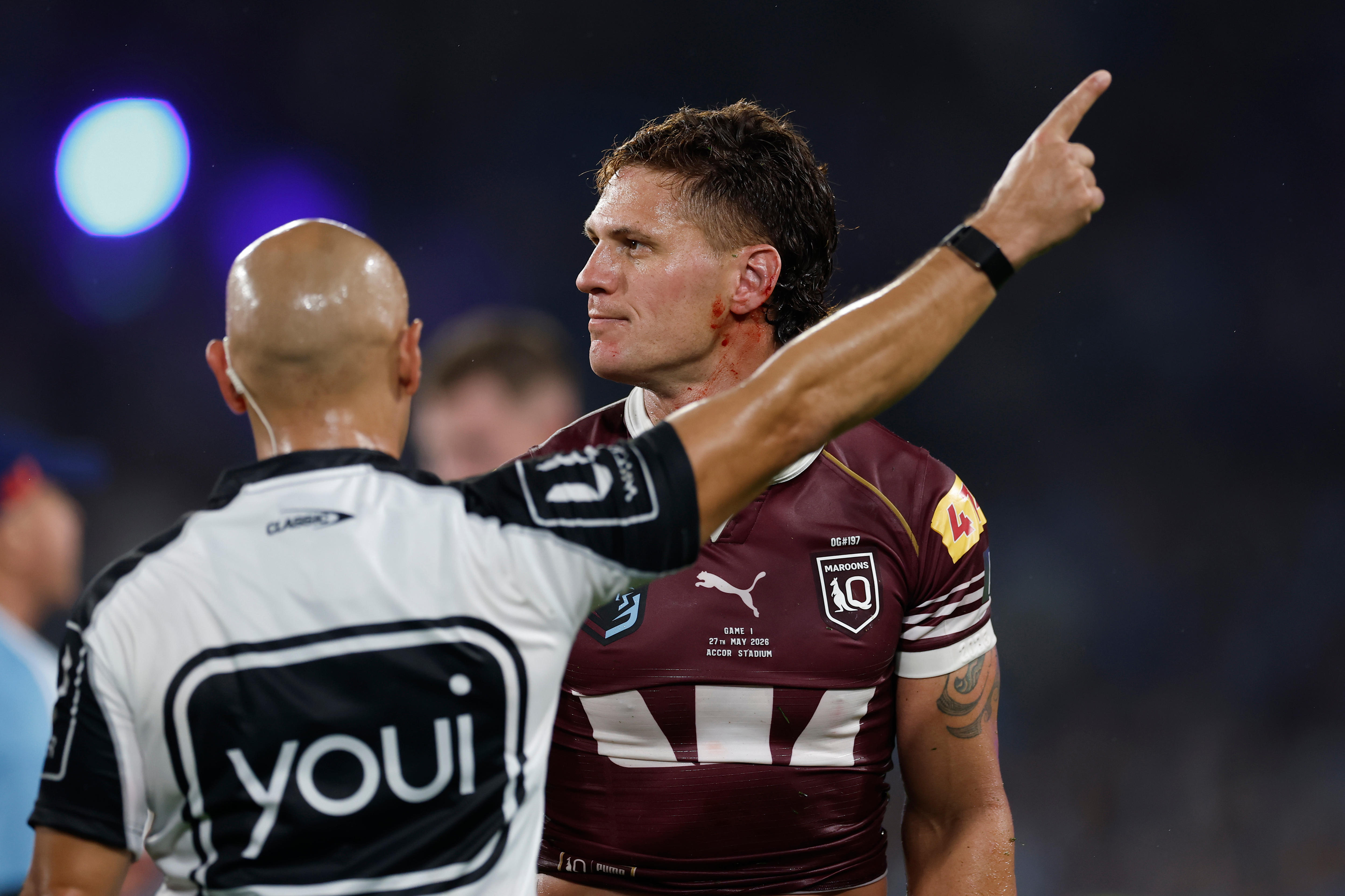 Ashley Klein sends Kalyn Ponga off in State of Origin I.