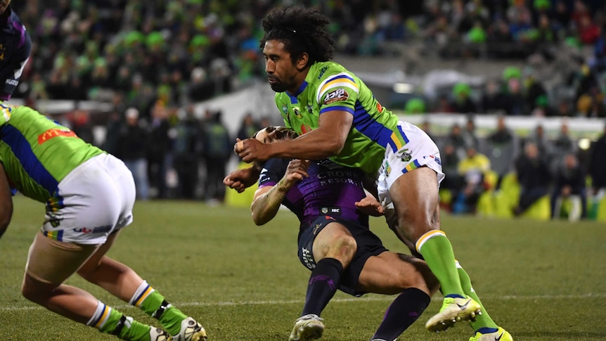 Raiders forward Sia Soliola hits Billy Slater high