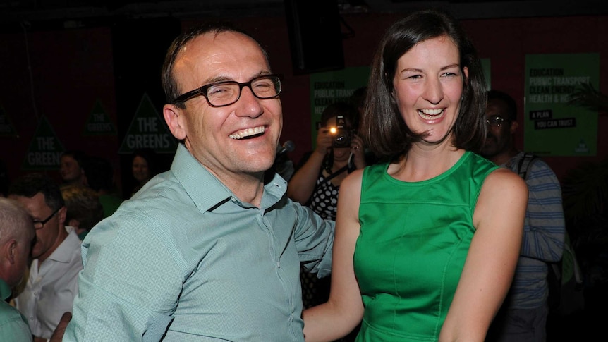 Adam Bandt and Ellen Sandell