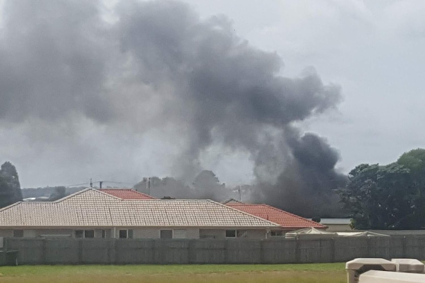 Charred remains of a house destroyed by fire in Kingaroy.