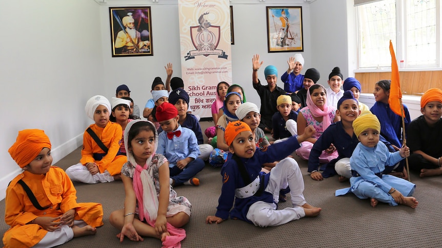 Children at a Sikh Grammar School event