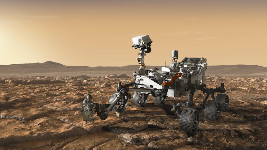 Artist's impression of the Perseverance rover