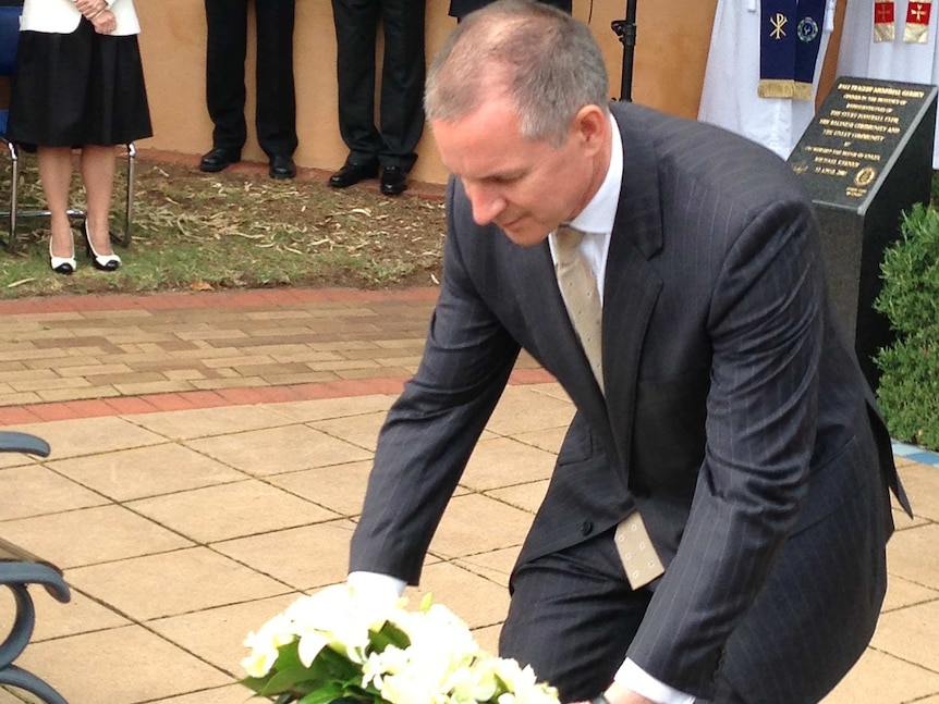 Premier Jay Weatherill laid a wreath in Adelaide