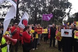 Hundreds protest about TAFE funding cuts