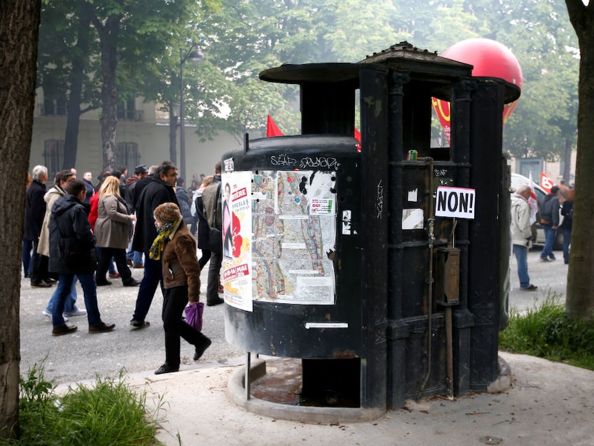 Paris vespasienne, or public urinal