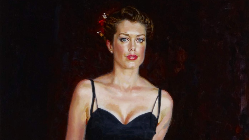 Tara Moss: Mathew Lynn's entry in the Archibald prize 2013. Oil on linen; 214cm x 107cm.