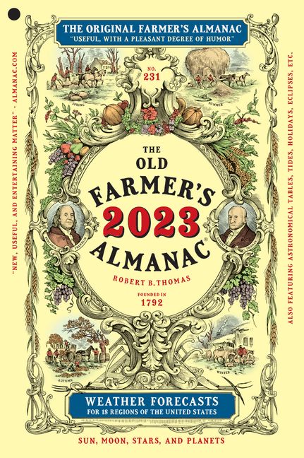 The cover of the 2023 edition of the annual Old Farmer's Almanac.