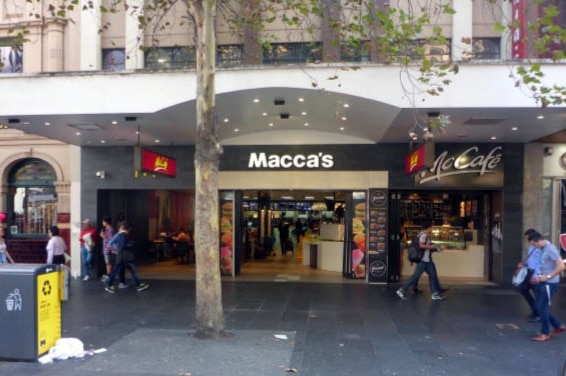 The outside of the old Maccas store in Melbourne's CBD.
