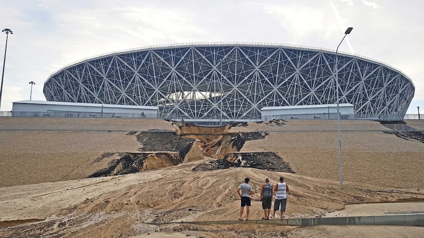 Crack opens at Volgograd Arena