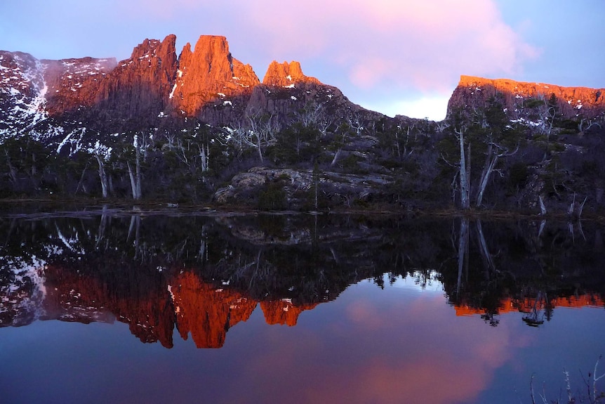 Mt Geryon in the Cradle Mountain Lake St Clair National Park, Tasmania