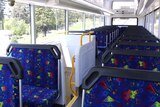 Empty seats on a bus