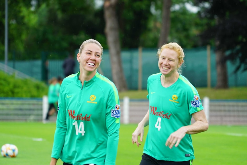 Alanna Kennedy and Clare Polkinghorne smile