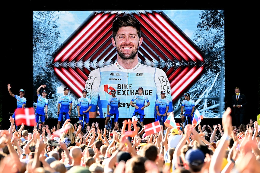 A cycling team is unveiled before a race