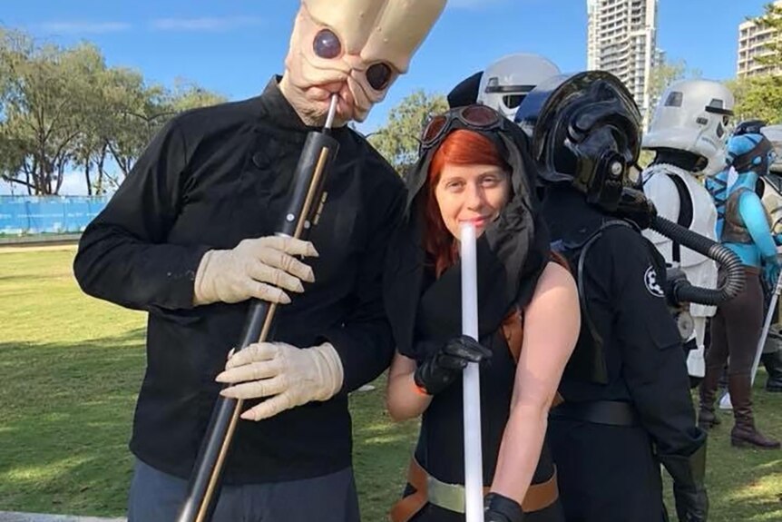 Star Wars fan Sasha Martin dressed as character Mara Jade on the Gold Coast