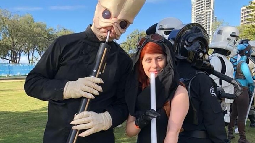Star Wars fan Sasha Martin dressed as character Mara Jade on the Gold Coast