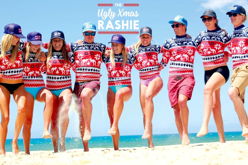 Ugly Xmas Rashie for Cancer Council Queensland