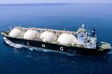 LNG tanker carrying Australian gas overseas.