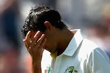 Ashton Agar shows his anguish after being dismissed for 98 in the first Ashes Test