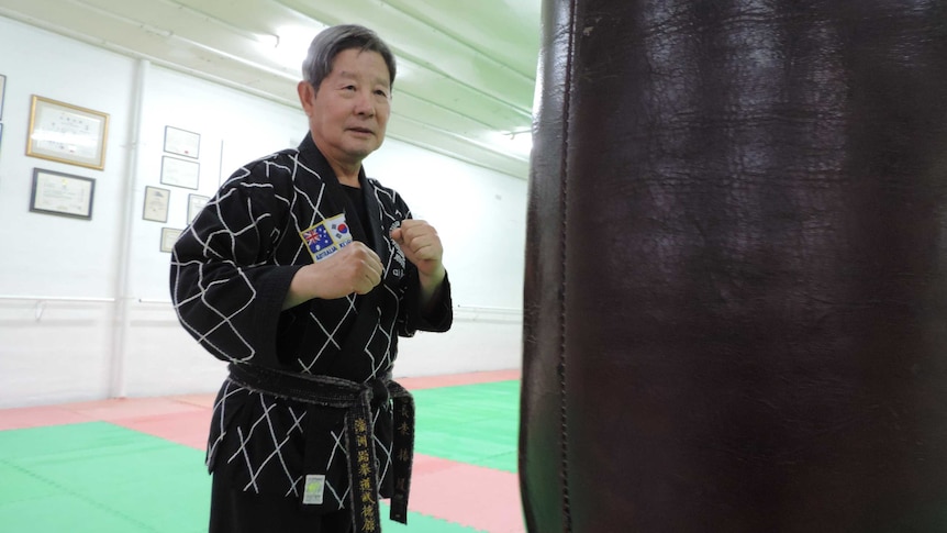 Lee Choon Bong at his Taekwondo gym in Adelaide