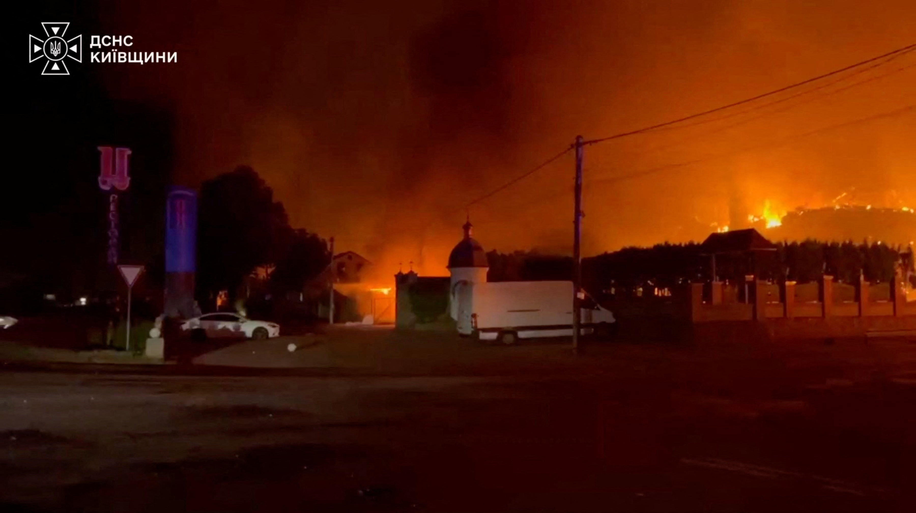 Kyiv warehouse explosion kills 37 in third night of aerial assault