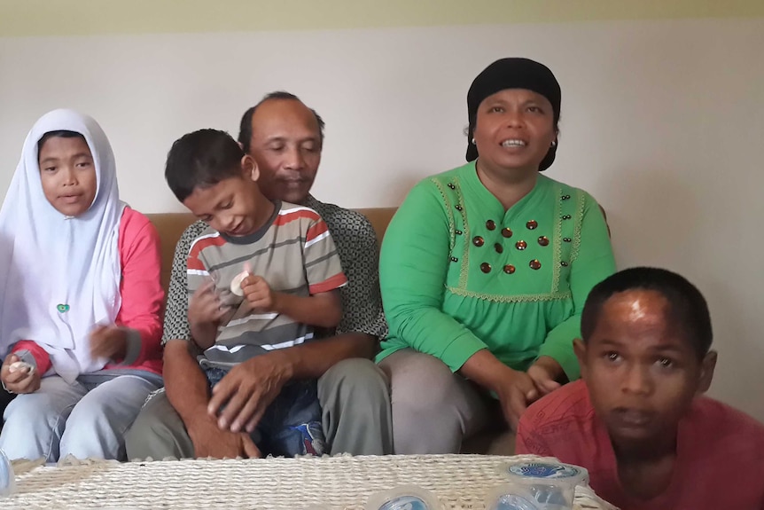 Indonesian family reunites after tsunami