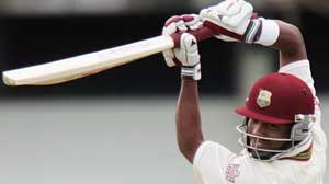 Brian Lara in action against New Zealand