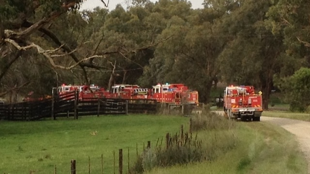 Fire crews at Nar Nar Goon