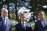 Alain Juppe, Nicolas Sarkozy and Francois Fillon.