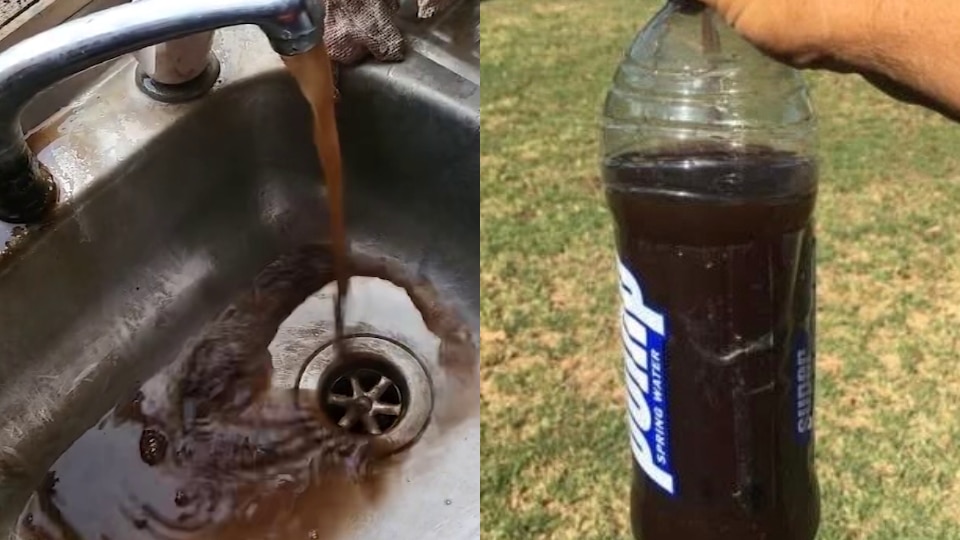 Brown and foul tasting. This town's water may be the tipping point of a crisis