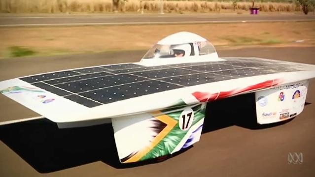 A solar racing car