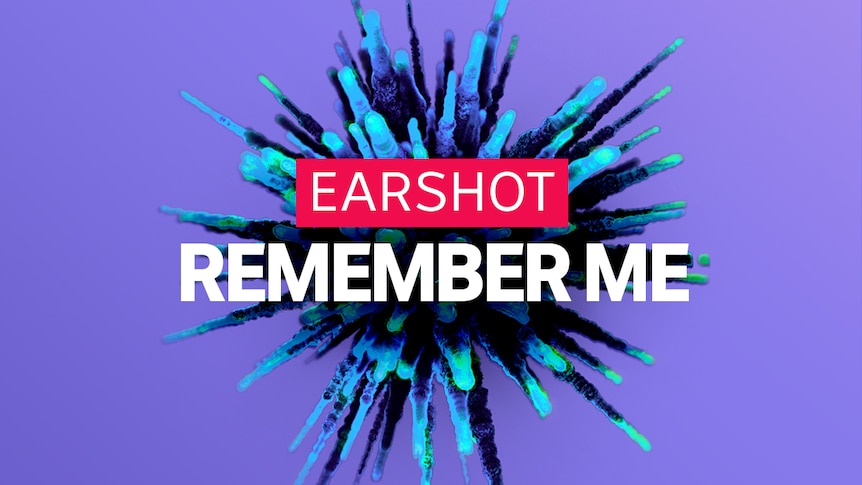 Earshot tile for new series that says Remember Me against a purple background. 