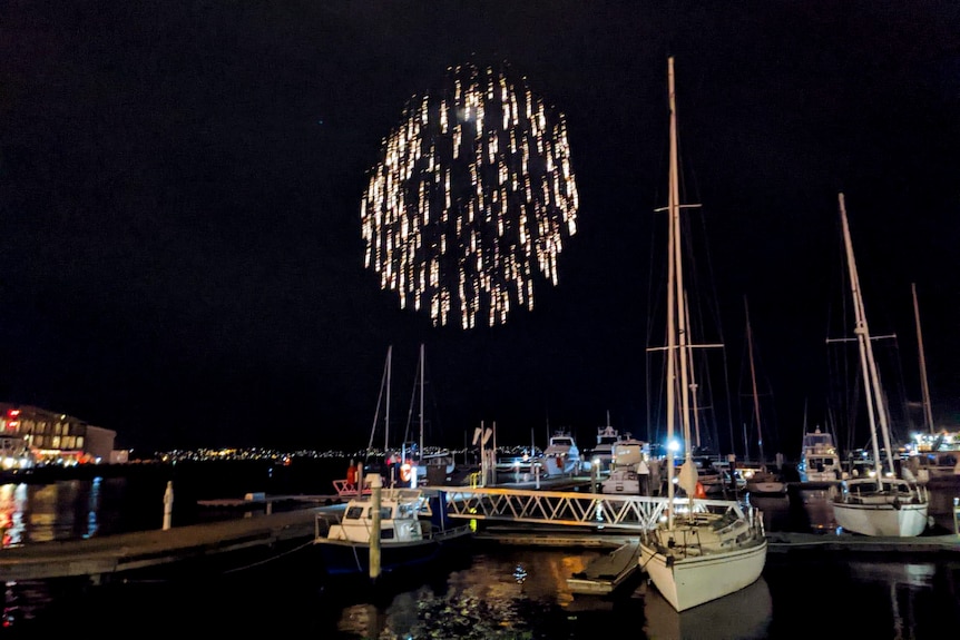 The Memorial fireworks at Dark Mofo.