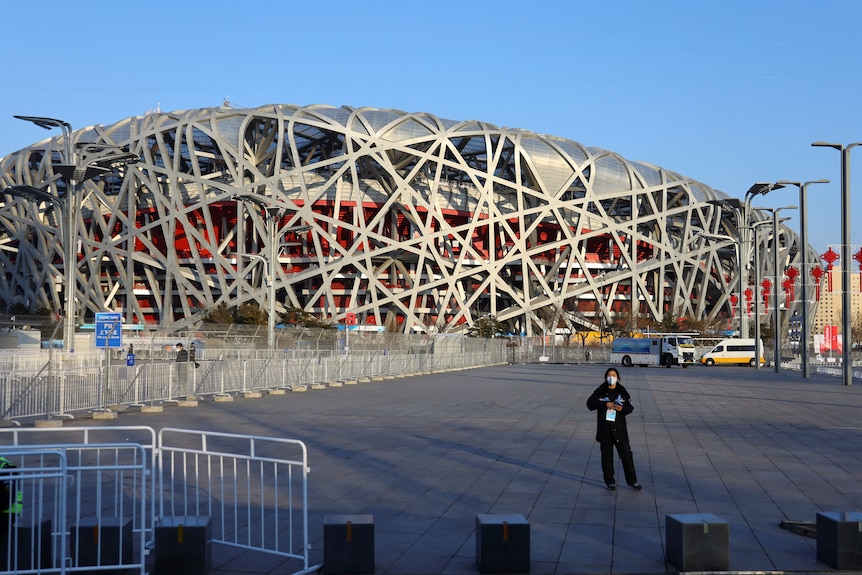 The National Stadium, also known as the Bird's Nest.