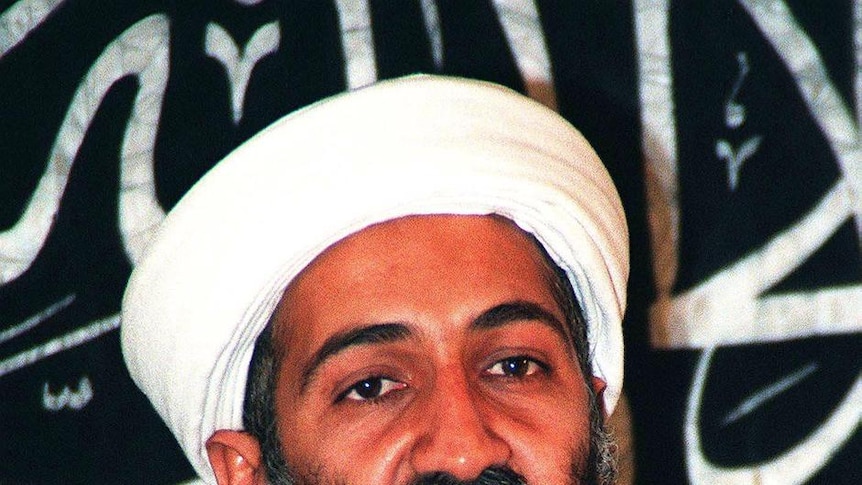 Osama bin Laden speaks at an undisclosed location