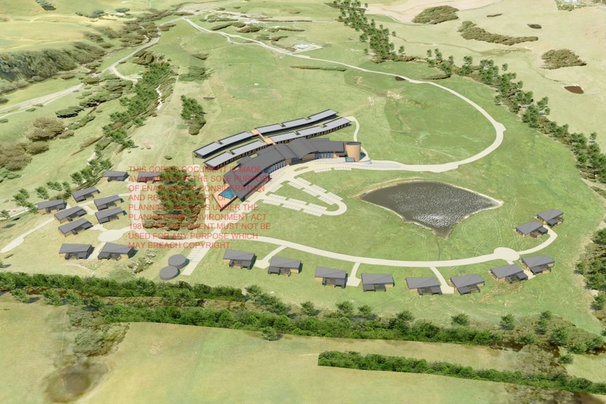 Artist's impression of a proposed luxury resort at Apollo Bay, in Victoria's south-west.
