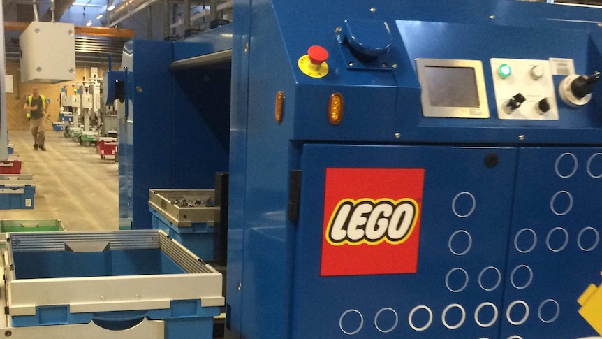 A Lego gathering machine.