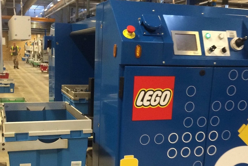 A Lego gathering machine.